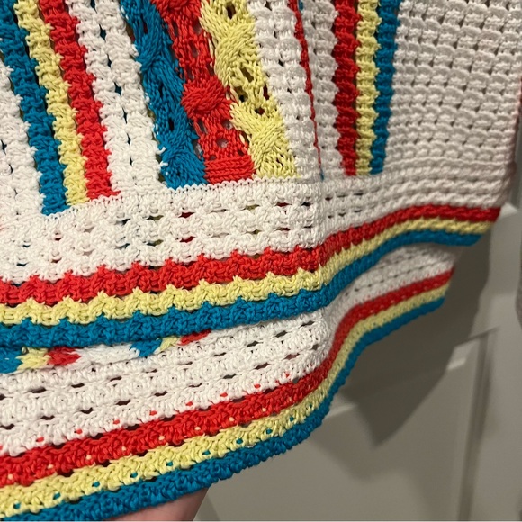 Solid & Striped The Lola Pullover Crochet Long Sleeved Split Cuffs NWT Small - Picture 12 of 13